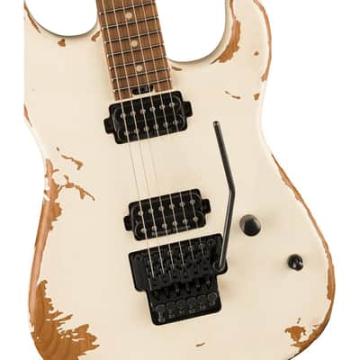 Charvel Charvel Pro-Mod Relic San Dimas Style 1 HH FR PF Electric Guitar, Pau Ferro Fingerboard, Weathered White image 3