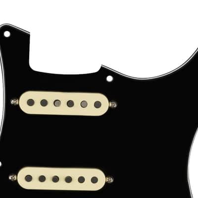 Fender Pre-Wired Strat Pickguard, Tex-Mex SSS, Black 11 Hole PG image 3