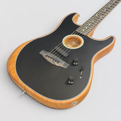 Fender American Acoustasonic Stratocaster USA Acoustic Electric Guitar - Black image 11