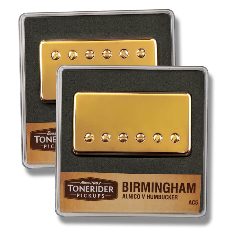 Tonerider Alnico V Birmingham Humbucker Pickup Set Gold image 1