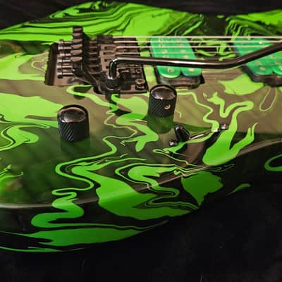 Jackson Pro Series DK2M Limited Run Slime 2014 Slime Green Swirl image 14