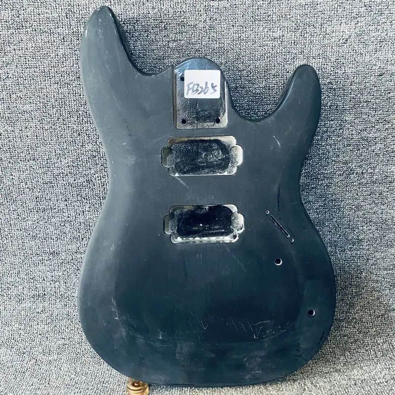 Black HH Guitar Body for Bolt On Project Build image 1
