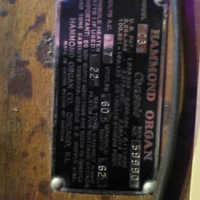 Hammond C3 1956 Beautiful studio use only image 4