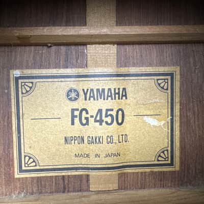 Yamaha FG-450 Wide Nut Dreadnought Made in Japan - 1972 image 15