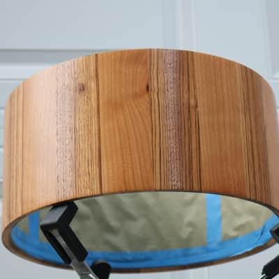 HHG drums PRE-SALE 14x7 Zebrawood/cherry Stave Snare 2020 Natural Satin Lacquer image 9