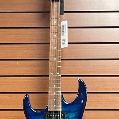 Ibanez GRX70QAL-TBB Gio Left-Handed in Transparent Blue Burst #5572 image 3