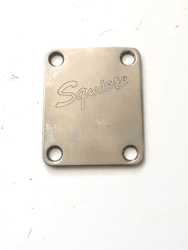 Vintage Fender Squier Neck Plate Chrome Plating Original Natural Light Relic NOS image 1