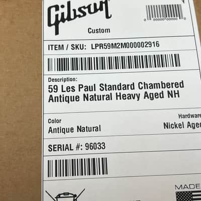2026 Gibson 1959 Les Paul Standard Chambered Antique Natural Heavy Aged Murphy Lab image 16