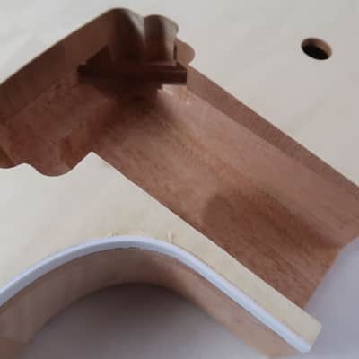 Select Stock Flame Top Mahogany Body + Trap Inlay Mahogany Neck RAW DIY Custom Ready BLEM image 6