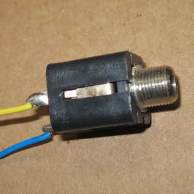 TWO lightly used genuine BOSS OUTPUT jacks (for compact sized pedals) + nuts & washers - ONE jack has two wires (blue & yellow) attached to it - they work fine (specifically from 2010 (but can be used on other year BOSS pedals) NO pedal / NO other parts image 13