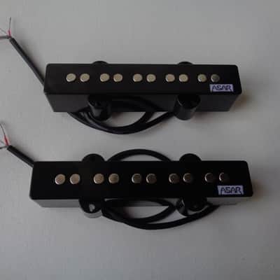 Set of handmade passive pickups (J style) with Neodymium magnets for five-string electric bass image 1