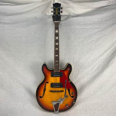 Univox U1825 Coily Hollowbody Electric Guitar Sunburst image 1