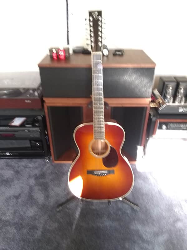 santa cruz om 12 string 2023 - sunburst image 1