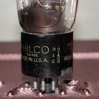 SYLVANIA 5V4G GZ32 ST BOTTLE BLACK PLATE D GETTER VINTAGE 1951 FOR PHILCO image 2