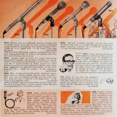 Vintage 1990 Electro-Voice RE50 / RE50/B Omnidirectional Dynamic Microphone Low Z w accessories 635A image 2