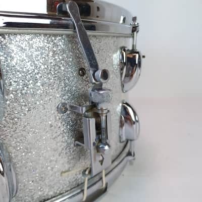 Slingerland #20B 7x15" Concert Radio King Snare Drum Silver Sparkle 10/10/58 3Pt image 6