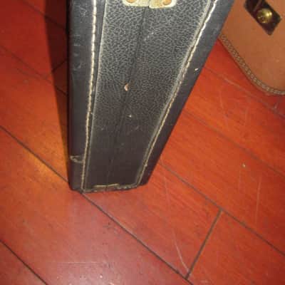 1969 Rickenbacker 3/4 size electric guitar case Black w blue interior image 4