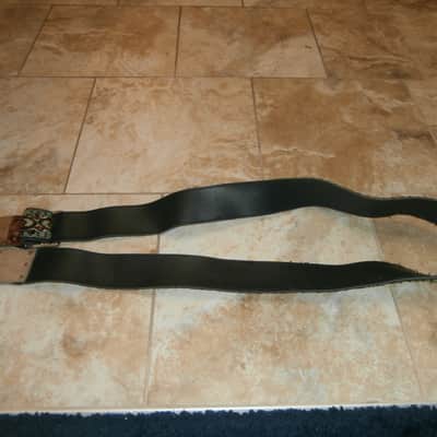 Vintage 1960's Ace-Style Guitar Strap! Green, Yellow, White! image 6