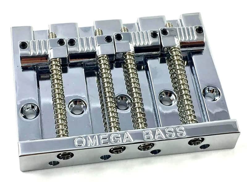 Omega Chrome 4-string Bass Bridge with Grooved Saddles BB-3351-010 image 1