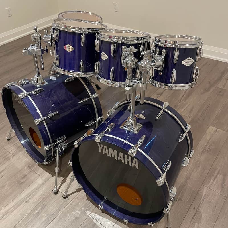 Yamaha Beech Custom Drums - Made in Japan - Blueberry image 1