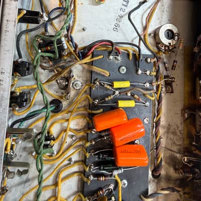Fender Bassman 2-Channel 50-Watt Guitar Amp Head  1966 - Black Panel image 10