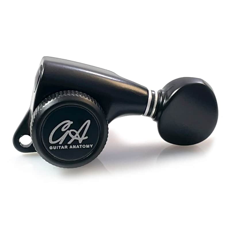3 A SIDE Guitar Anatomy Pro Locking Tuners – Machine Heads for Les Paul SG ES – 3×3 - Black image 1