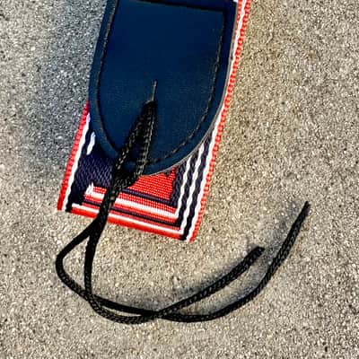 Fender Headstock Monogrammed Woven 2" Guitar Strap Red/ White/ Black - Red/ White/ Black image 2