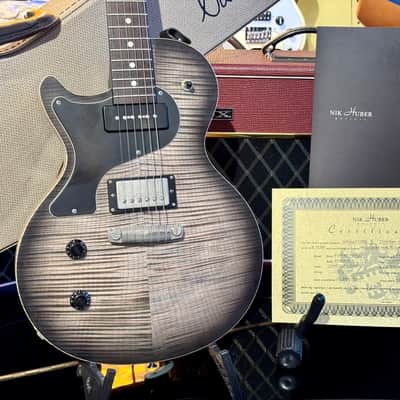 Nik Huber LEFT HANDED KRAUSTER II “ Custom Shop” KORINA & Super Flame Top 2016 Charcoal Black image 3