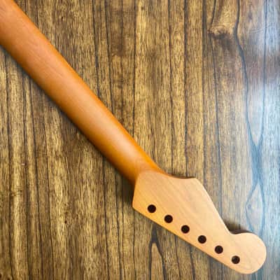 Roasted Maple Strat Neck fits fender Stratocaster body 22 frets image 9