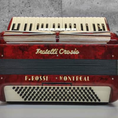Fratelli Crosio Stradella N-2 Pietro Rossi Custom Chromatic Accordion 120 Bass - Red image 1