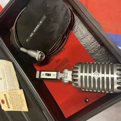 VINTAGE Shure 55SW 1960s microphone and lead- Metal image 2