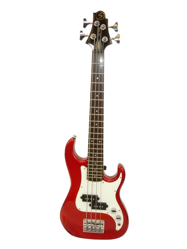 Samick by Greg Bennett Corsair MCR-1 Mini Bass Guitar, Metallic Red image 1