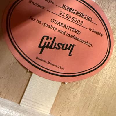 Gibson Hummingbird Original Heritage Cherry Sunburst New Unplayed Auth Dlr 4lbs7oz #003 image 22