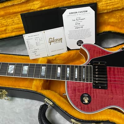 NEW! Gibson Dealer Select Custom Shop Les Paul Custom AAA Super Curly Figured Top - Transparent Pink - Authorized Dealer - WOW! 8.8 lbs - G07451 image 15