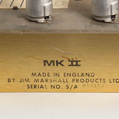 Marshall  JMP Model 1987/2187 Lead MKII 50 Watt Tube Full Stack Amplifier (1977), ser. #03535J. image 11