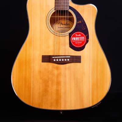 Fender CD-140SCE Dreadnought, Walnut FB, Natural with Case image 1
