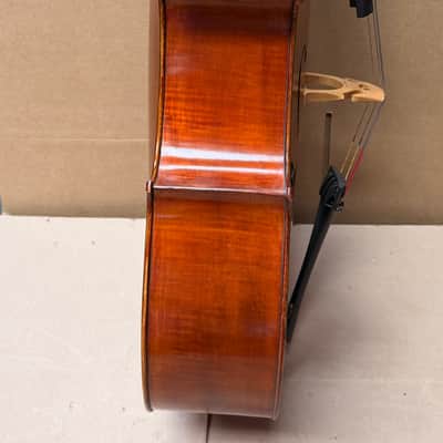 Gunter von Aue 4/4 Cello – German Made – Full Size – w/ Leather Case – Crack Repair Needed / Plays image 15