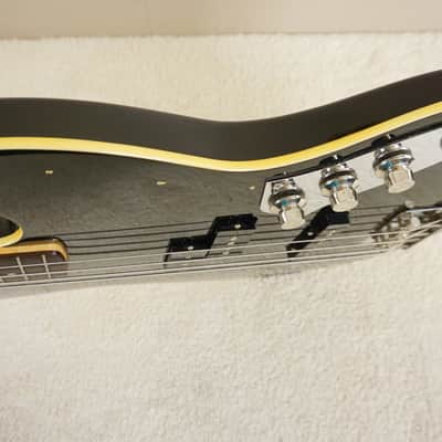 2006-08 Fender Japan AJB-66 Aerodyne Jazz Bass Black Matching Headstock image 10