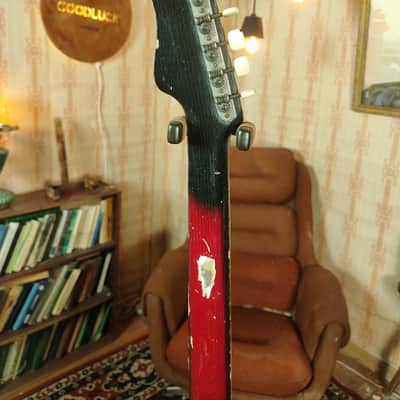 Jolana Spesial Tornado Vintage Electric Guitar Soviet USSR Tremolo bar 360 Strat Semi Hollow image 8