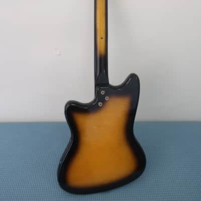 Vintage 1965 Harmony Bobcat Silhouette Holiday Sunburst 1 DeArmond Pick Ups Ultra Clean Harmony H14 image 8