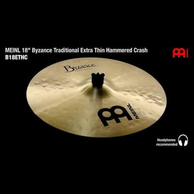 Meinl Byzance Traditional Extra Thin Hammered Crash Cymbal 18 image 2