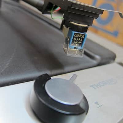 Thorens TD-110 Turntable with Ortofon M15 E Super Cartridge Excellent Sound, Working, Manaul Operation,Strobe Light 1970s - Black/Silver image 3