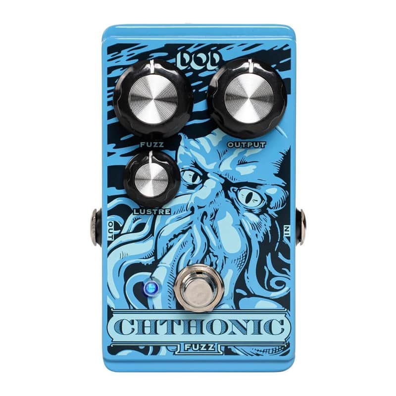 DigiTech DOD Chthonic Fuzz Pedal for Guitars and Amps with Subtle Tone Control, All Metal Chassis, and LED Power Indicator (Blue) image 1