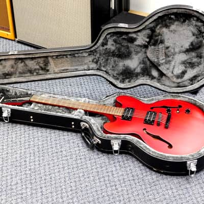 2008 Epiphone Dot Studio Semi-Hollow Electric Guitar w/Case! Worn Cherry Finish! VERY NICE!!! image 1