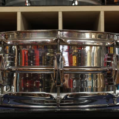 Late 1950s WFL "Super 400" 5x14 Chrome Over Brass Snare Drum image 4