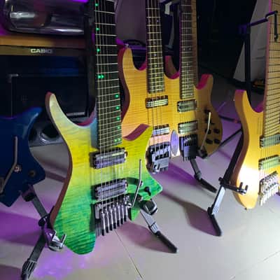Impossible@guitar 7 strings With Sophia CSL 2:92 Seven 2026 - Avatar Green + GHOSTFIRE BULLET 3.0 HIGH-END SUPER THICK PADDED GIGBAG Safe Shipping image 1