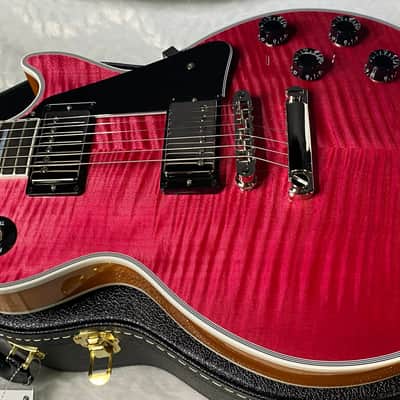 NEW! Gibson Dealer Select Custom Shop Les Paul Custom AAA Reverse Chevron Figured Top - Transparent Pink - Authorized Dealer - WOW! 8.8 lbs - G06630 imagen 9