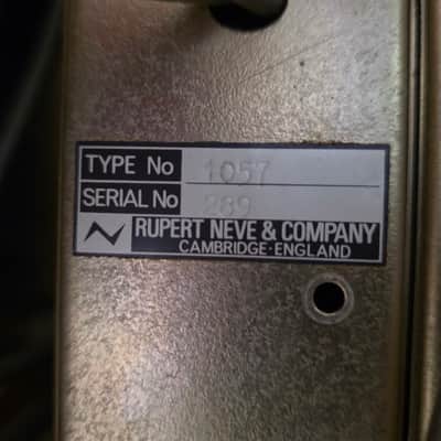 Neve 1057 Channel Strip Mic-Pre & EQ x 2 Studio Pair EX THE BEATLES, SHIRLEY BASSEY, THE DARKNESS image 2