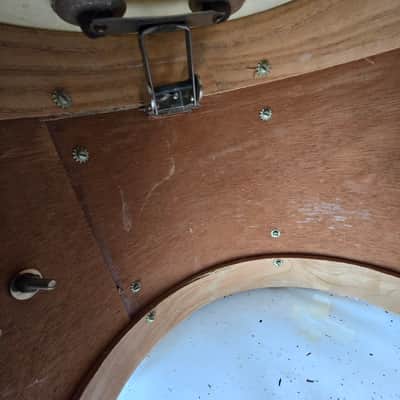 1938-1940 Slingerland Radio King 5-Piece Trap Set – 29" Bass – Original Blue & Silver Duco – Complete w/ Epic Pedal image 14