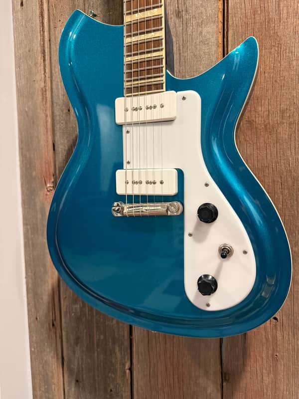 Rivolta Guitars Combinata VII with Rosewood Fretboard 2010s - Adriatic Blue Metallic image 1